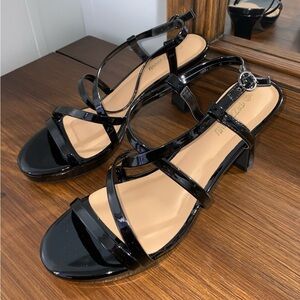 New Pizz Annu Black Strappy Heels – Size 7.5 – Black Elegant Stylish & Comfy